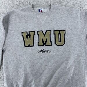 Vintage Western Michigan Alumni CROPPED Medium 90s‎ Russell Athletic Sweatshirt